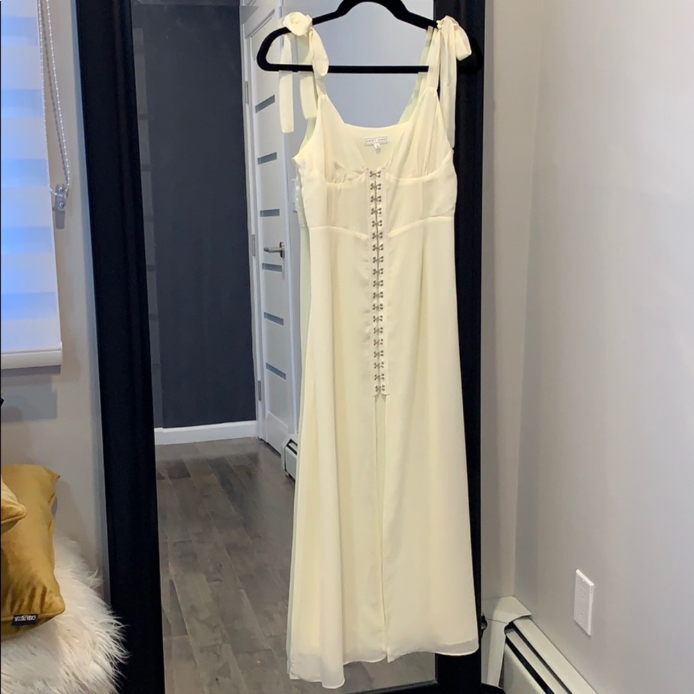 White shear dress
